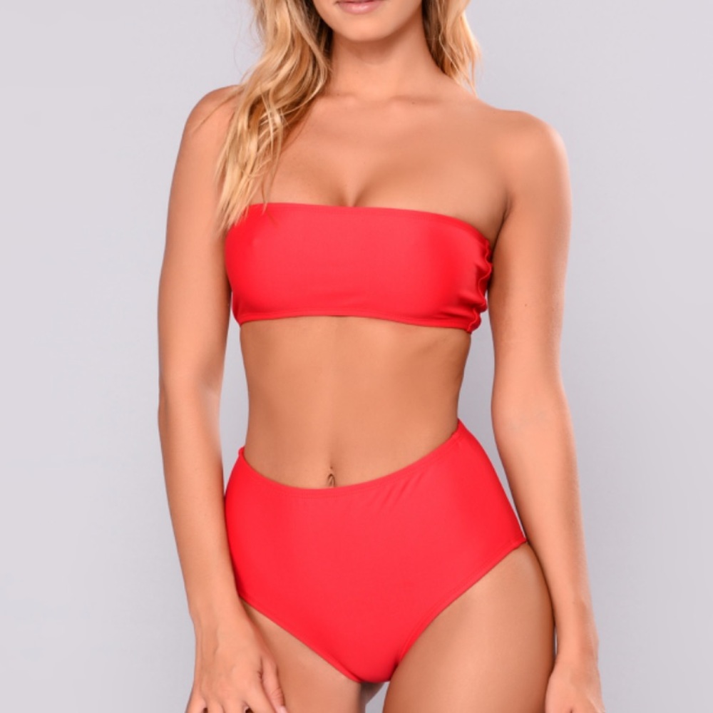 Dippin Daisys Red Bathing Suit Set